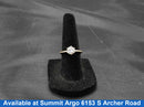 Women's Ring - Solitaire - Silver 1.6 grams Size 5.5