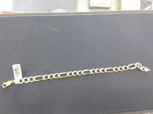 Figaro Bracelet - Tricolor Gold 14k (.585) 12.4 grams 8 inch