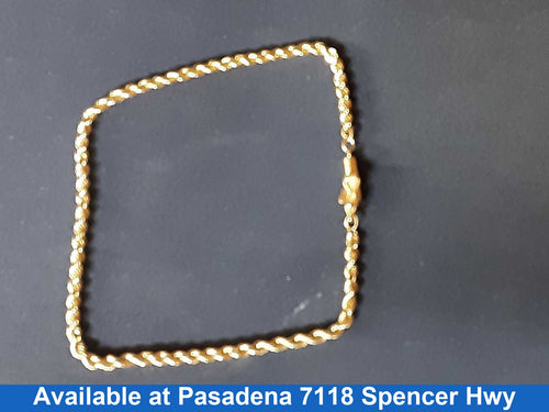 Rope Bracelet - Yellow Gold 14k (.585) 3.2 grams 6 inch