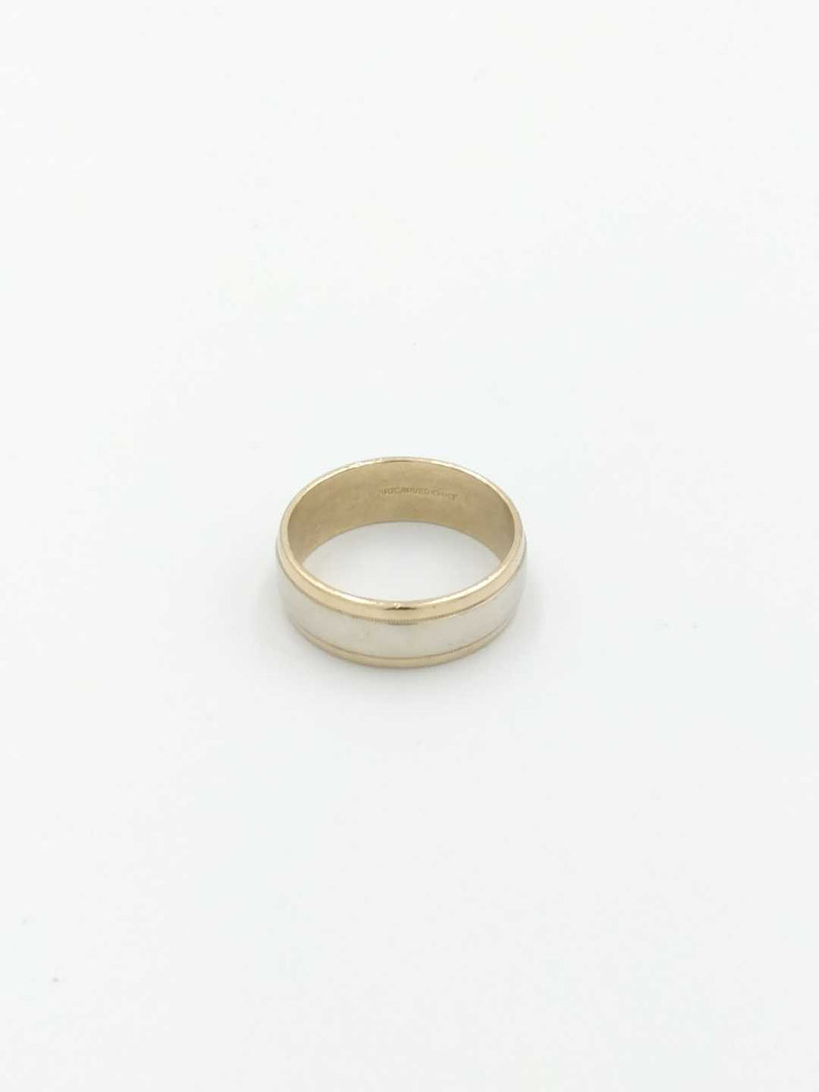 Ring - Wedding Band - White Gold 14k (.585) 7.1 grams Size 10