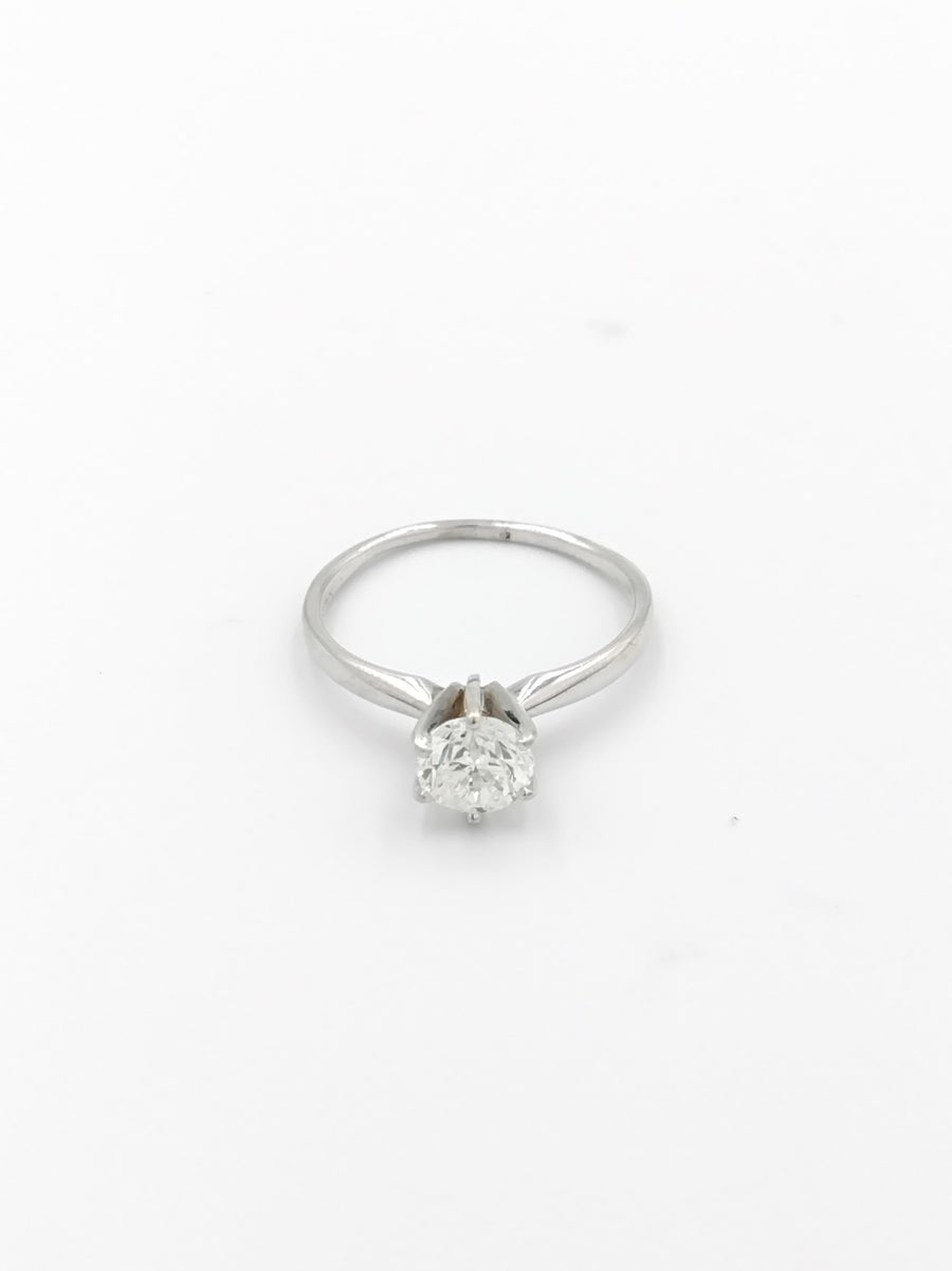 Women's Ring - Solitaire - White Gold 14k (.585) 2.3 grams Size 8