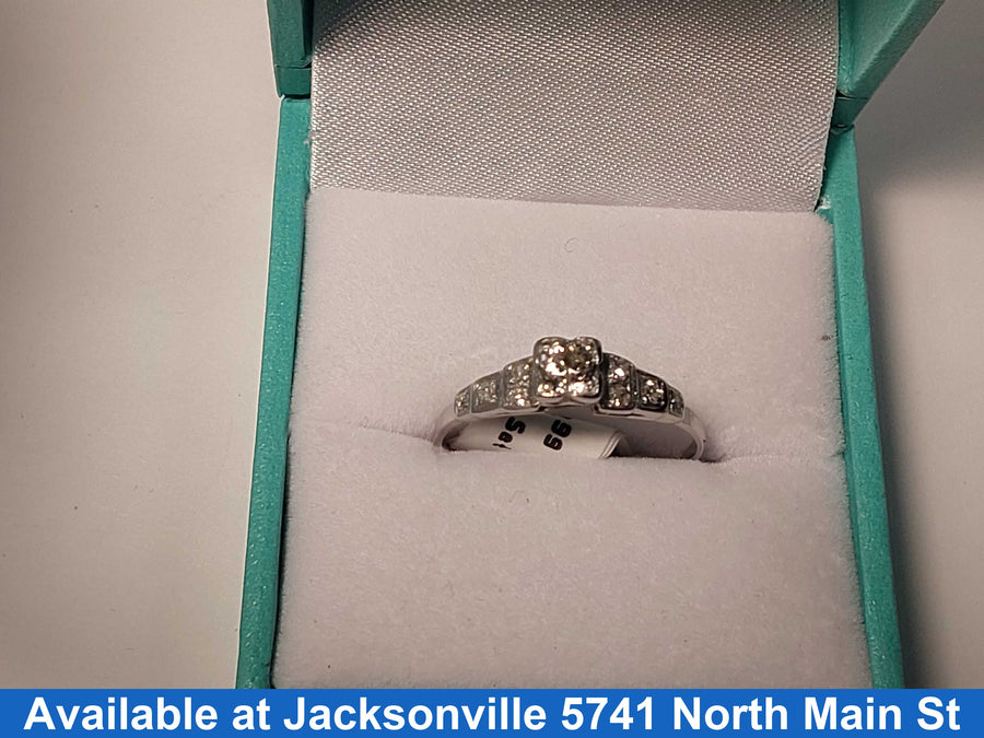 Ring - Engagement Set - White Gold 10k (.417) 2.3 grams Size 20