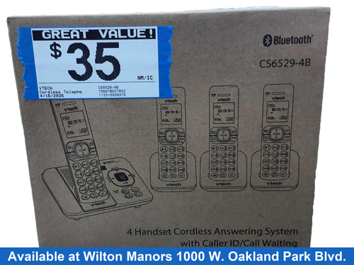 Vtech Cs6529-4b Black Cordless Telephone
