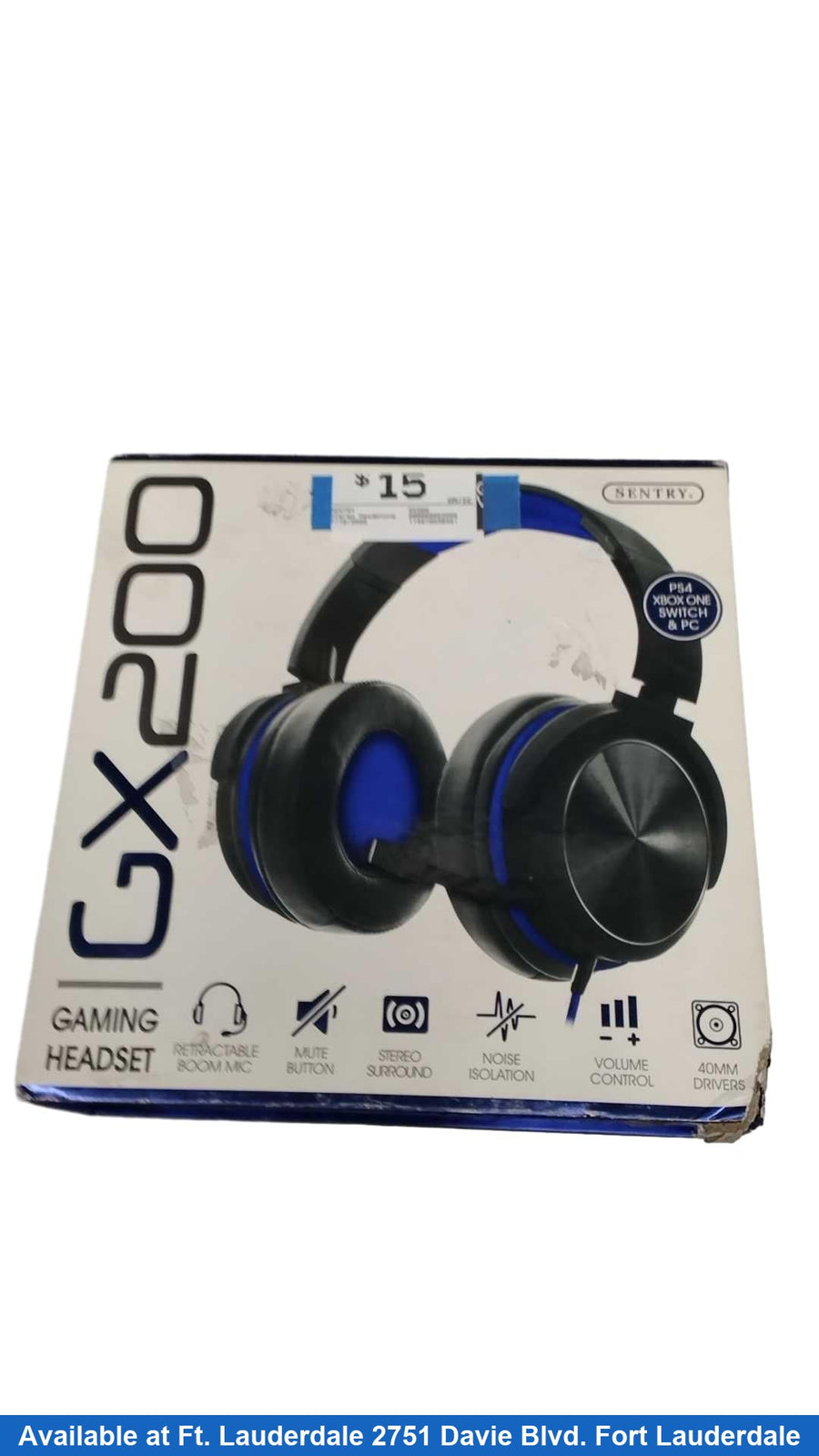 Sentry Gx200 Black Stereo Headphone