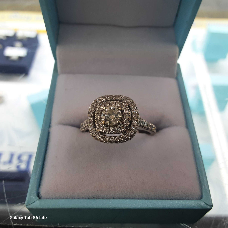 Ring - Engagement Set - White Gold 14k (.585) 4.9 grams Size 9
