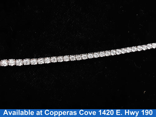Tennis Bracelet - Silver 9.8 grams 7 inch