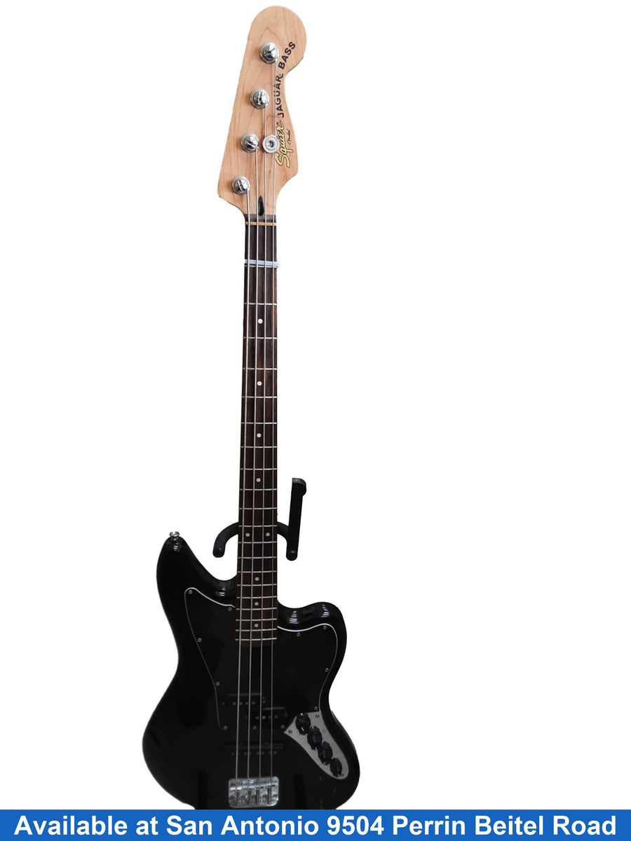 Squire Jaguar Bass Black Electric Bass Guitar