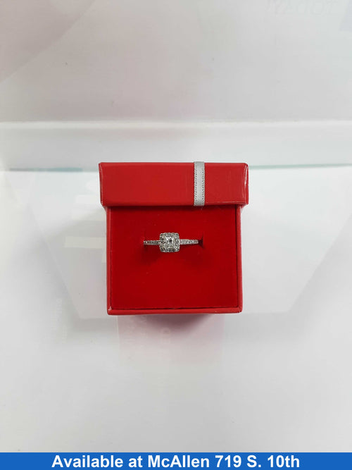 Women's Ring - Solitaire - White Gold 14k (.585) 2.1 grams Size 20