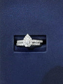 Ring - Engagement Set - White Gold 14k (.585) 4.3 grams Size 7.5