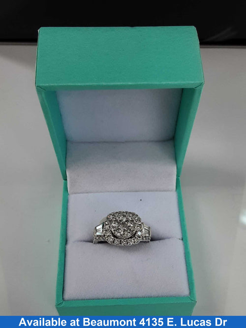 Ring - Engagement Set - White Gold 14k (.585) 5.3 grams Size 6
