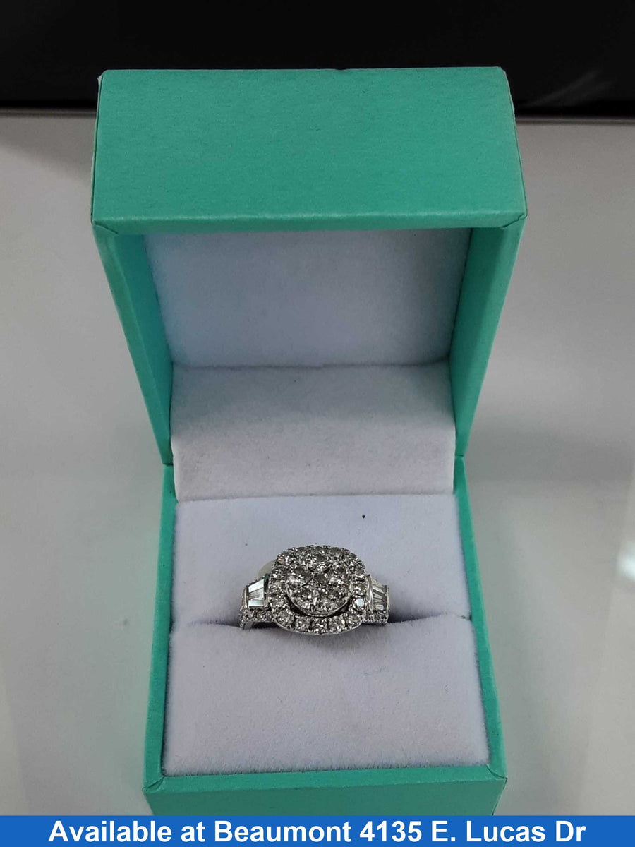 Ring - Engagement Set - White Gold 14k (.585) 5.3 grams Size 6