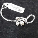 Double Stud Earring - White Gold 14k (.585) 0.7 grams