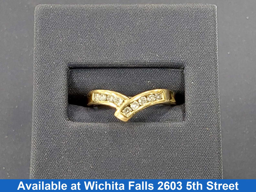 Women's Ring - Anniversary - Yellow Gold 10k (.417) 2.2 Grams Size 8