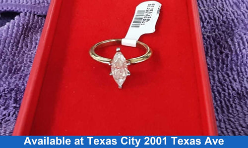 Women's Ring - Solitaire - Yellow Gold 10k (.417) 3.3 grams Size 7.5