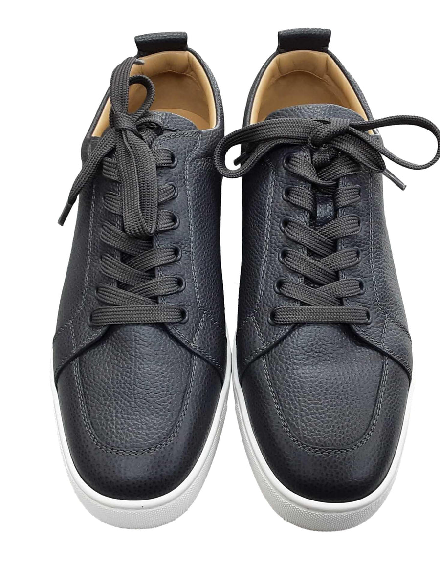 Christian Louboutin Rantulow Grained Leather Sneaker Gray