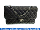 Chanel Cavier Quilted Jumbo Double Flap Black Purse / Handbag