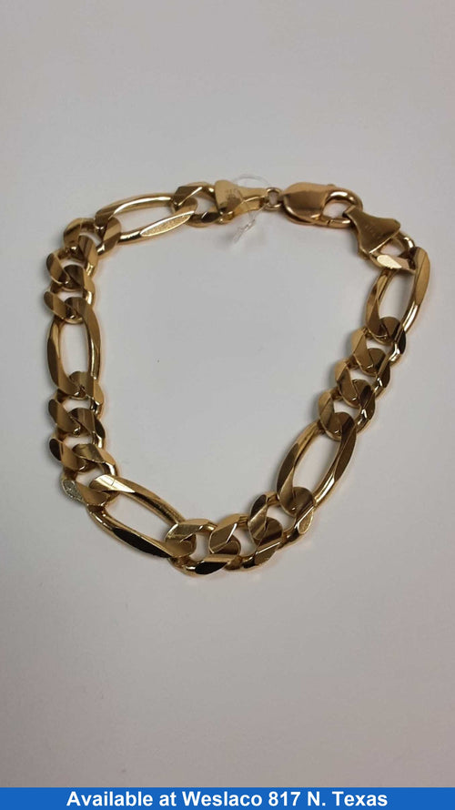 Figaro Bracelet - Yellow Gold 10k (.417) 34.1 grams 8 inch
