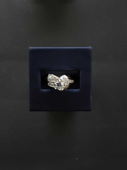 Ring - Engagement Set - White Gold 14k (.585) 4.3 grams Size 7.5