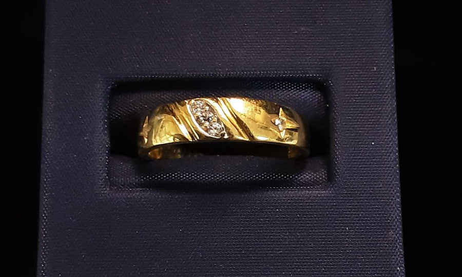 Ring - Engagement Set - Yellow Gold 14k (.585) 5 grams Size 9.5