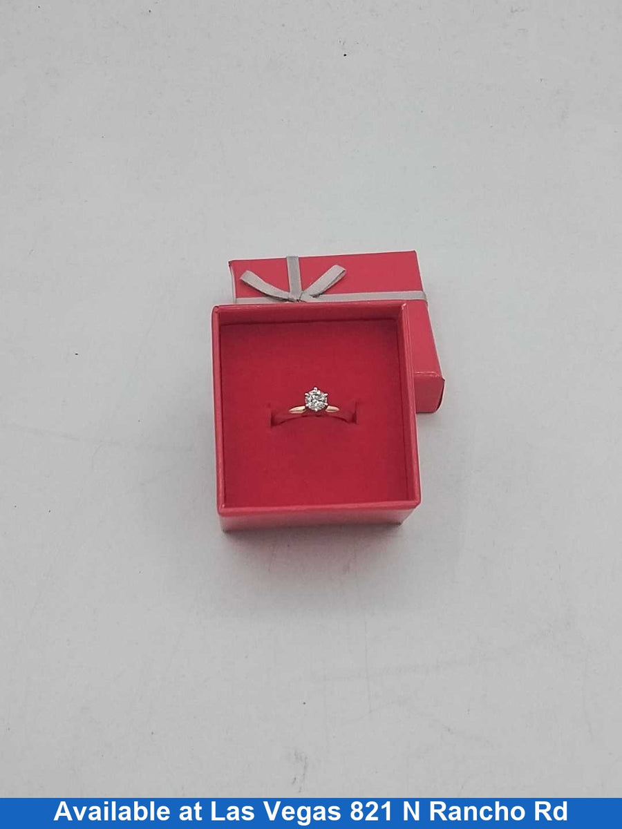Women's Ring - Solitaire - Yellow Gold 14k (.585) 2.5 grams Size 20