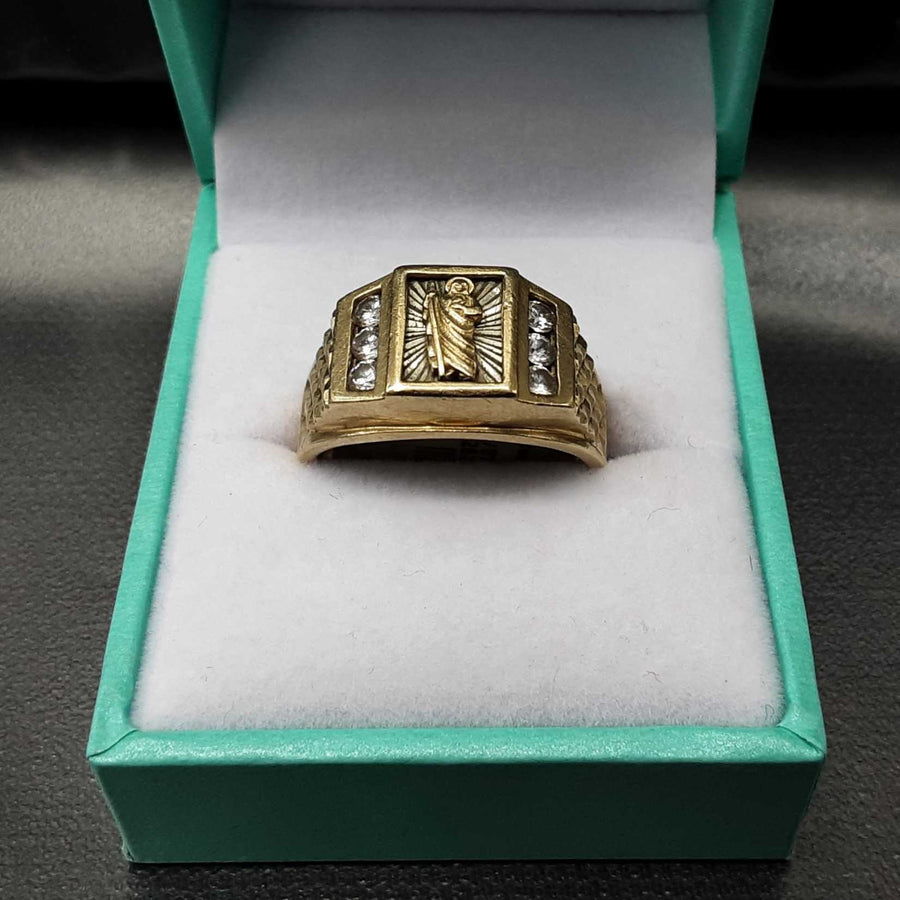 Men's Ring - Yellow Gold 10k (.417) 5.4 grams Size 8.5