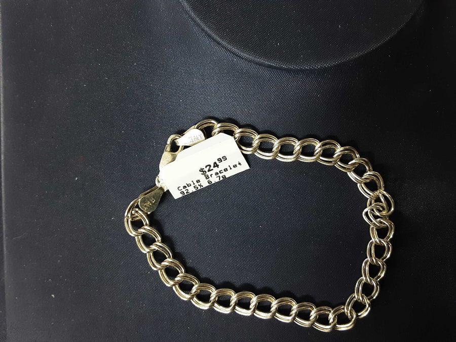 Cable Bracelet - Silver 6.7 grams 7 inch