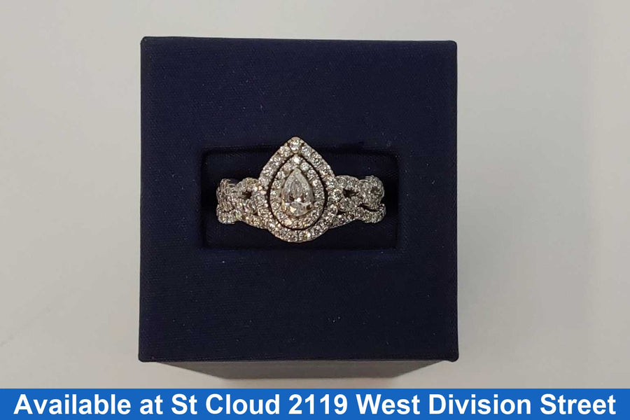 Ring - Wedding Set - White Gold 10k (.417) 6.84 grams Size 8