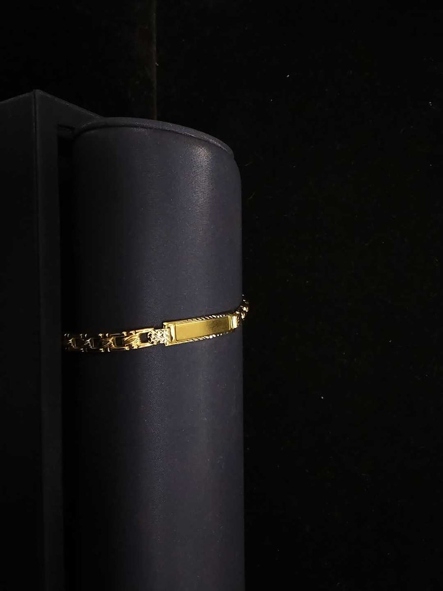 ID Bracelet - Tricolor Gold 14k (.585) 5.2 grams 8 inch