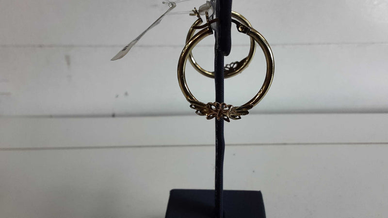 Bangle Earring Yellow Gold 10k (.417) 2.8 grams