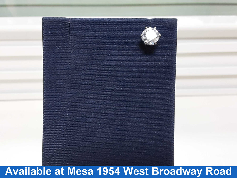 Single Stud Earring - White Gold 14k (.585) 0.8 grams