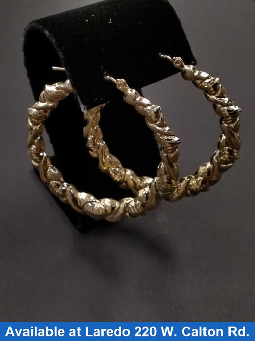 Hoop Earrings - Yellow Gold 10k (.417) 6.4 grams