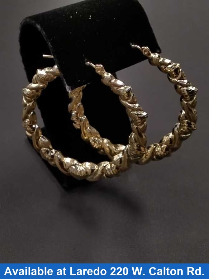Hoop Earrings - Yellow Gold 10k (.417) 6.4 grams