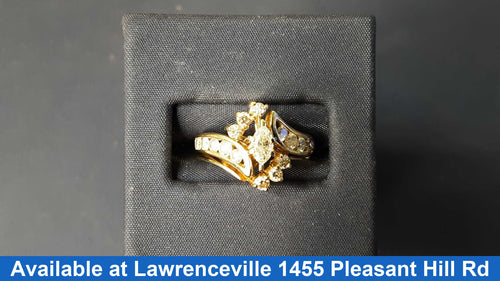 Ring - Engagement Set - Yellow Gold 14k (.585) 5.7 grams Size 5