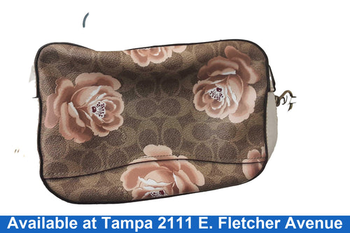 Coach Signature Camera Crossbody Beige / Tan Purse / Handbag