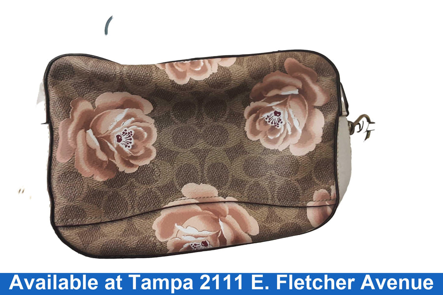 Coach Signature Camera Crossbody Beige / Tan Purse / Handbag