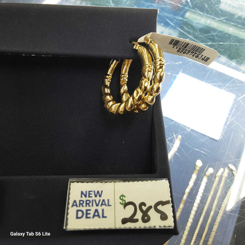 Bangle Earrings - Yellow Gold 14k (.585) 2.2 grams
