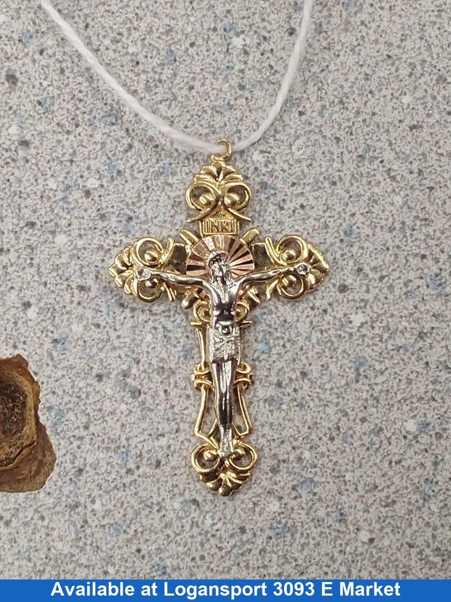 Religious Pendant - Tricolor Gold 14k (.585) 3.3 grams