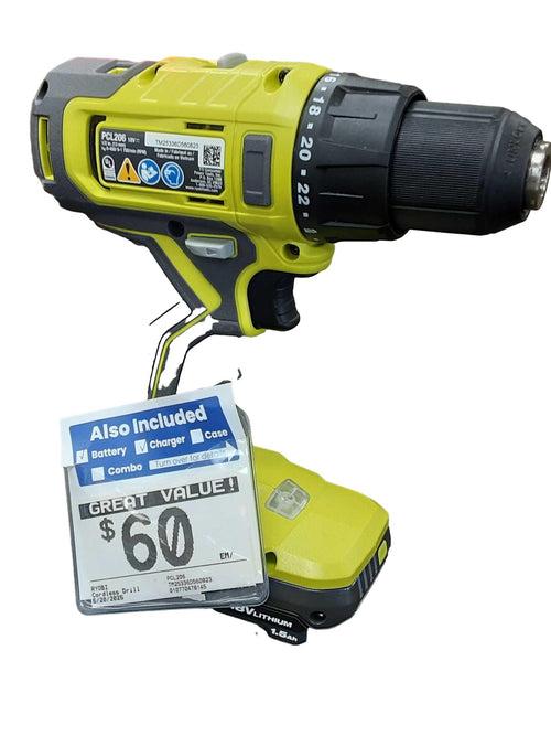 Ryobi Pcl206 Green Cordless Standard Drill