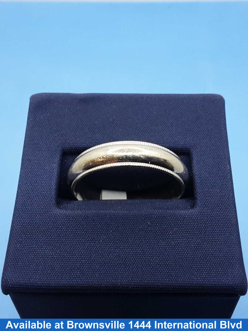 Ring - Wedding Band - White Gold 10k (.417) 4.5 grams Size 10.5