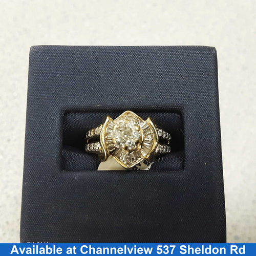 Women's Ring - Solitaire - Yellow Gold 14k (.585) 5.1 grams Size 7.5