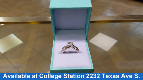 Ring - Engagement Set - White Gold 14k (.585) 4.5 grams Size 7.5