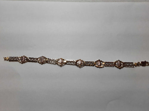 Bracelet - Tricolor Gold 14k (.585) 7 grams 7 inch