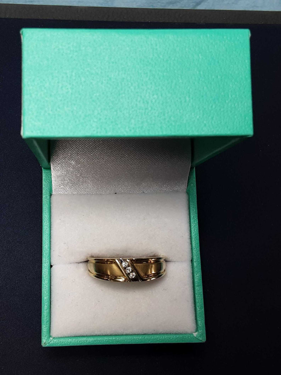 Ring - Wedding Band - Yellow Gold 10k (.417) 2.9 grams Size 10