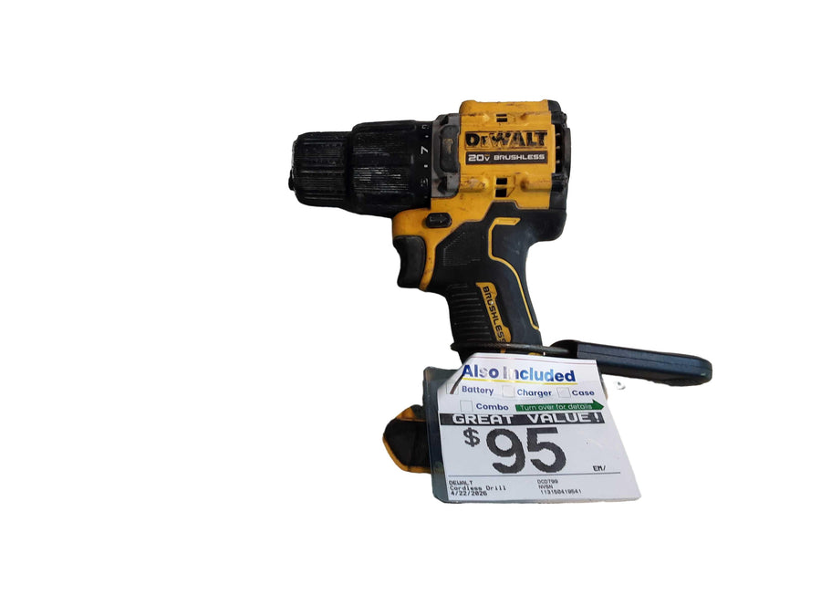 Dewalt Dcd799 Yellow Cordless Standard Drill