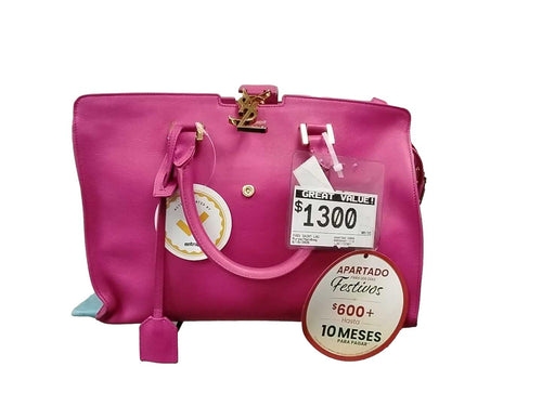 Yves Saint Laurent Downtown Cabas Pink Purse / Handbag