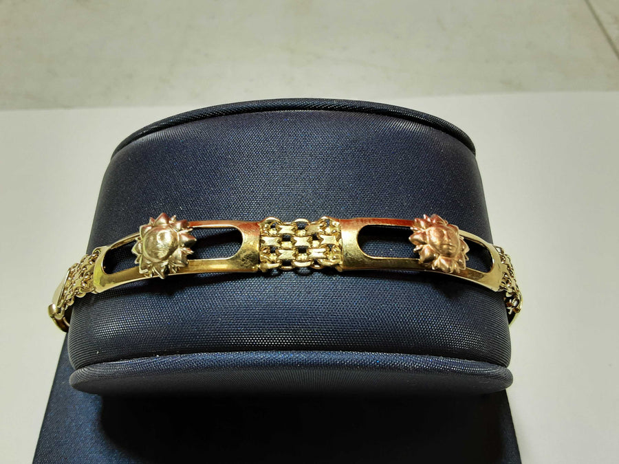 Bracelet - Tricolor Gold 10k (.417) 10.6 grams 7 inch