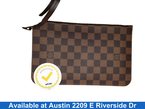 Louis Vuitton Ebene Neverfull Pouch Brown Purse / Handbag