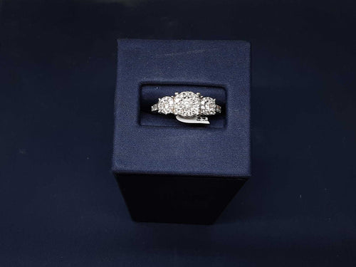 Ring - Wedding Set - White Gold 14k (.585) 4.6 grams Size 6