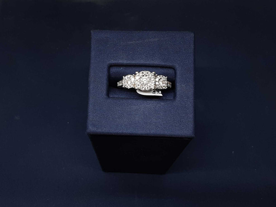 Ring - Wedding Set - White Gold 14k (.585) 4.6 grams Size 6