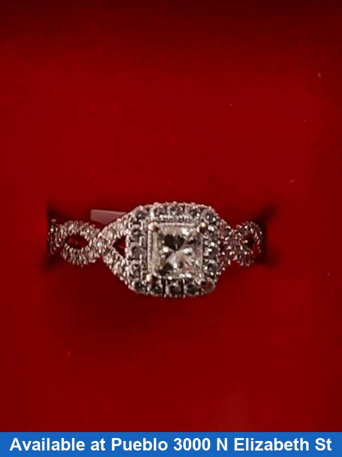 Women's Ring - White Gold 14k (.585) 4.5 grams Size 7.5